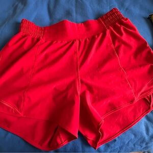 Lululemon Athletica Red Hotty Hot Athletic Shorts